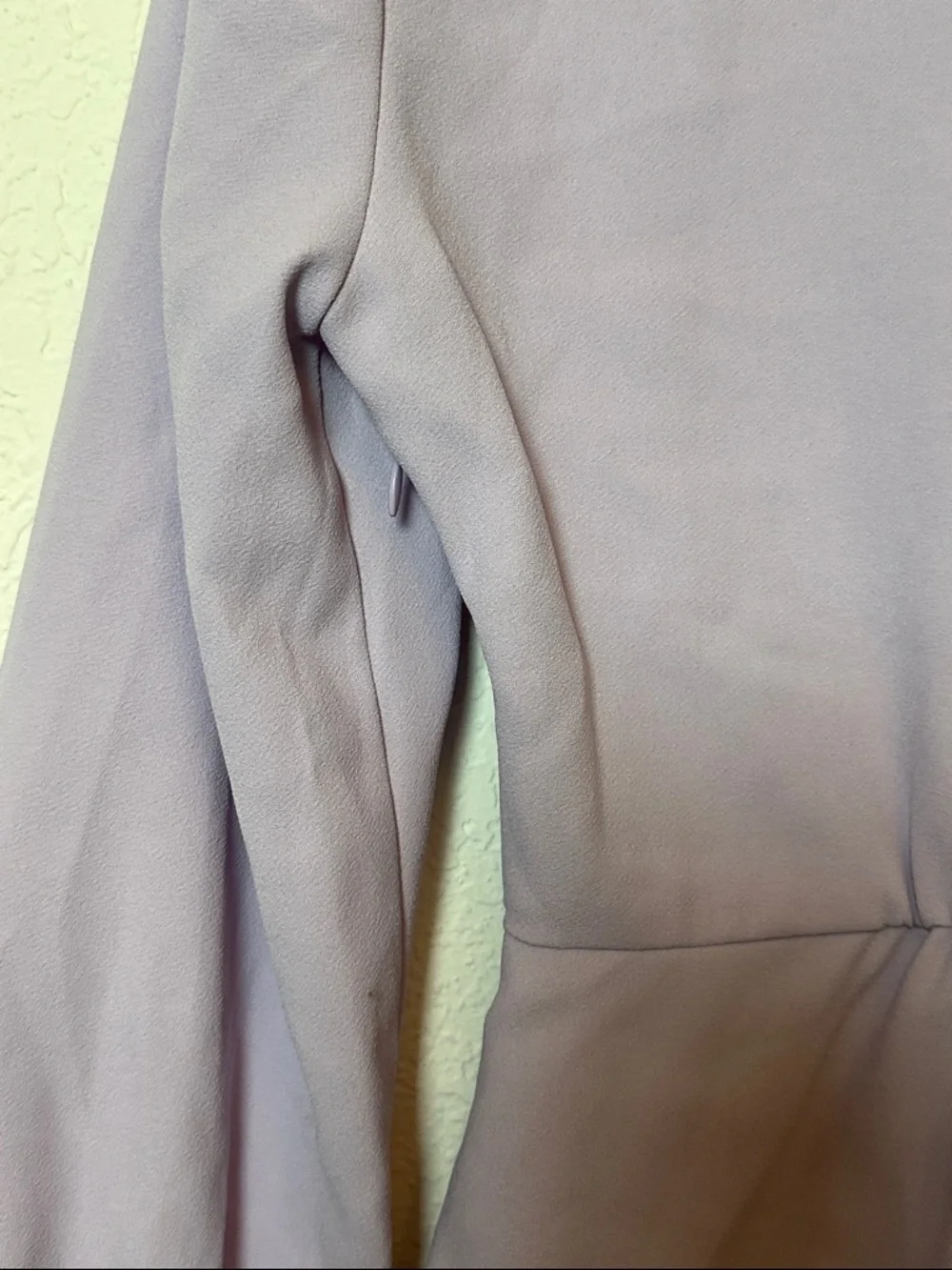 J.Crew Faux Wrap 365 Crepe Lavender Button Cuff Top